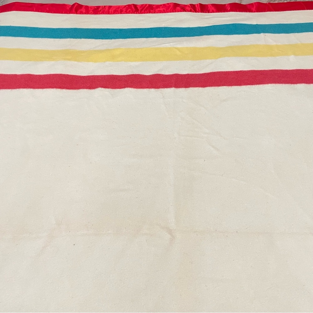 Vintage ely and walker golden seal vintage 1950s wool striped blanket camping - Picture 8 of 13